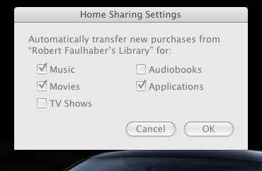 HomeSharingSettings