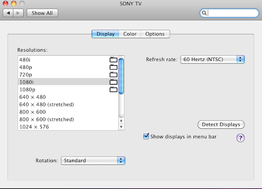 MediaCenter-Display